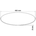 vidaXL Stolová doska z tvrdeného skla, okrúhla, 400 mm – Obrázok 4
