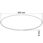 vidaXL Stolová doska z tvrdeného skla, okrúhla, 600 mm – Obrázok 4