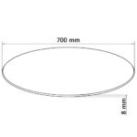 vidaXL Stolová doska z tvrdeného skla, okrúhla, 700 mm – Obrázok 4