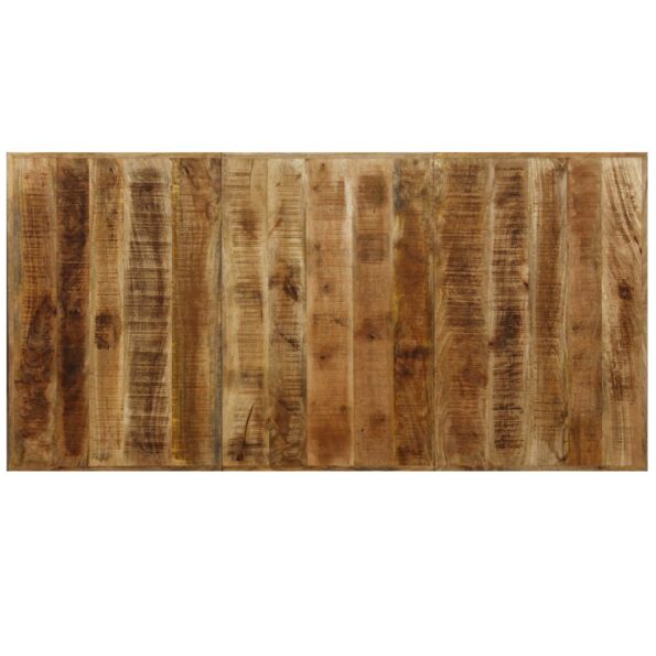 vidaXL Jedálenský stôl, mangový masív a oceľ 180 cm – Obrázok 7