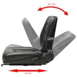 vidaXL Sedadlo na vysokozdvižný vozík & traktor s nastaviteľným operadlom, čierne – Obrázok 7