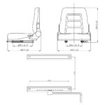vidaXL Sedadlo na vysokozdvižný vozík & traktor s nastaviteľným operadlom, čierne – Obrázok 8