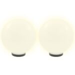 vidaXL LED lampy v tvare gule 2 ks, 30 cm, PMMA – Obrázok 3