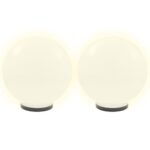 vidaXL LED lampy v tvare gule 2 ks, 40 cm, PMMA – Obrázok 3