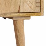 vidaXL Komoda, mangový masív 110x30x60 cm – Obrázok 6