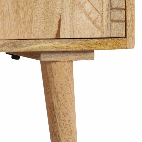 vidaXL Komoda, mangový masív 110x30x60 cm – Obrázok 6