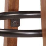 vidaXL Barové stoličky 2 ks, pravá koža a akáciový masív – Obrázok 7