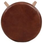 vidaXL Barové stoličky 2 ks, pravá koža a akáciový masív – Obrázok 9