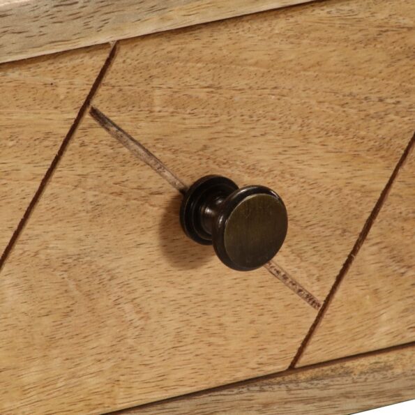 vidaXL Písací stôl so zásuvkami, mangový masív 110x50x76 cm – Obrázok 9