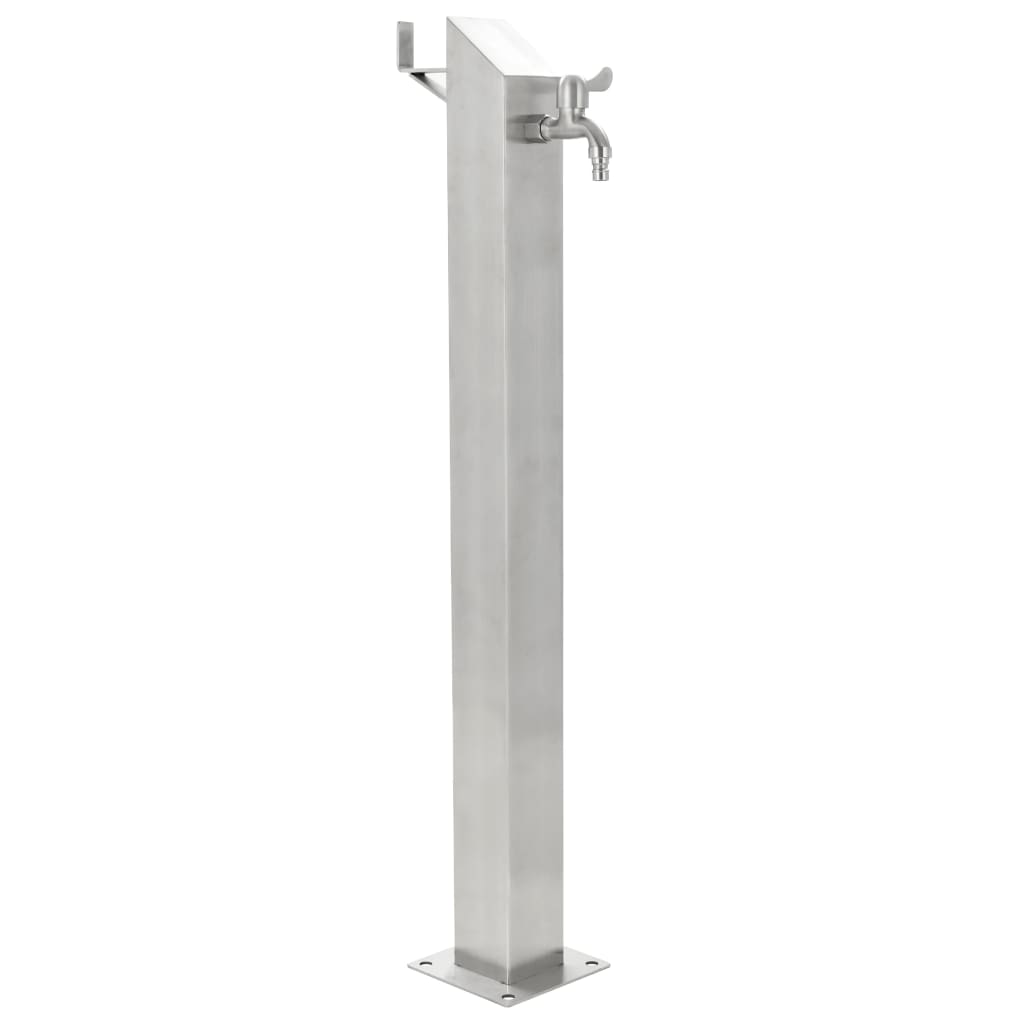 VXL8718475721062_a_en_hd_1.jpg vidaXL Záhradný stĺpik na vodu, nehrdzavejúca oceľ, štvorcový 95 cm – Obrázok 1