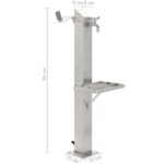 vidaXL Záhradný stĺpik na vodu, nehrdzavejúca oceľ, štvorcový 95 cm – Obrázok 9