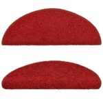 vidaXL Kobercové nášľapy na schody 15 ks červené 65x21x4 cm – Obrázok 4