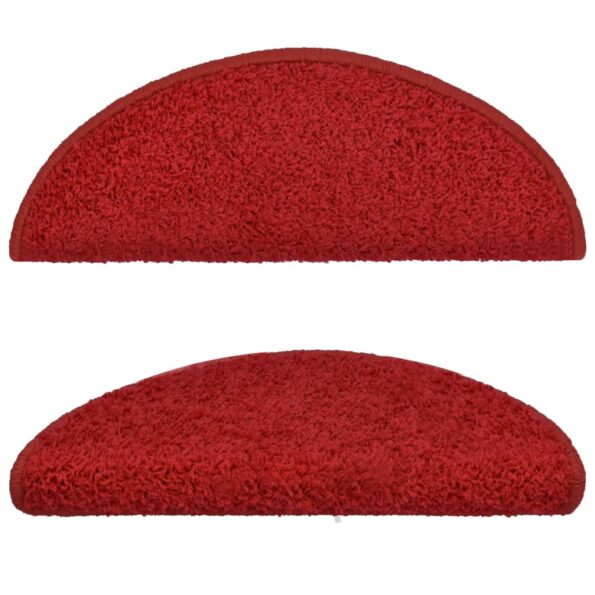 vidaXL Kobercové nášľapy na schody 15 ks červené 65x21x4 cm – Obrázok 4