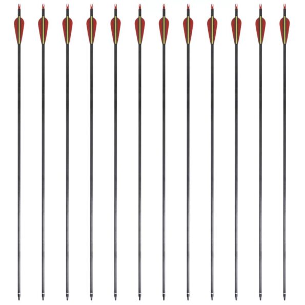 Štandardné karbónové šípy na reflexný luk 30" 0,76 cm 12 ks – Obrázok 4