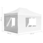 vidaXL Profesionálny skladací stan+steny, hliník 4,5x3 m, biely – Obrázok 11