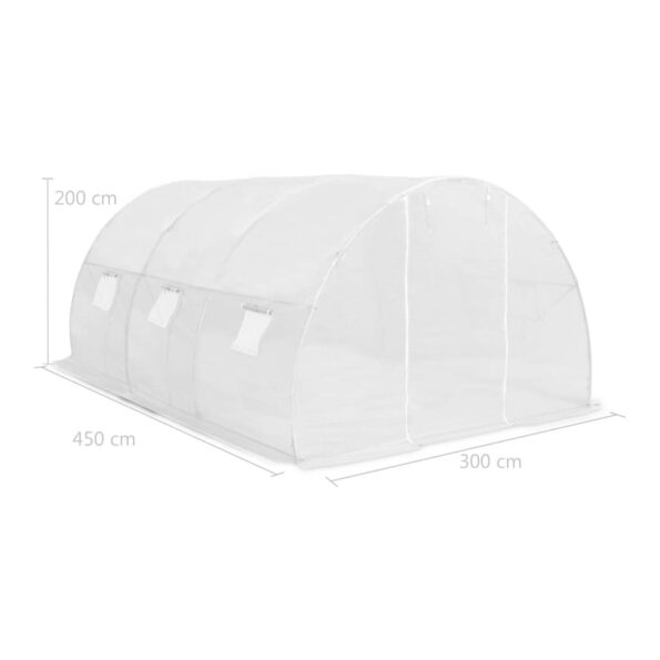 vidaXL Skleník 13,5 m² 450x300x200 cm – Obrázok 12