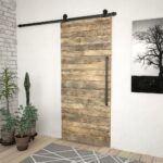 vidaXL Kovanie na posuvné dvere SKIEN 200 cm, oceľ, čierne – Obrázok 3