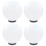 vidaXL LED lampy v tvare gule 4 ks 30 cm PMMA