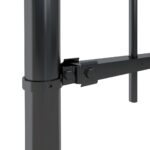 vidaXL Záhradný plot s vrchnou časťou z ocele 892,5x120 cm čierny – Obrázok 3