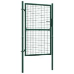 vidaXL Plotová brána, oceľ 100x150 cm, zelená – Obrázok 2