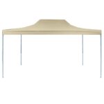 vidaXL Profesionálny skladací párty stan oceľový 3x4 m krémový – Obrázok 2