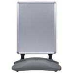 vidaXL Stojan na plagát A1 plnený vodou sivý hliníková zliatina – Obrázok 5