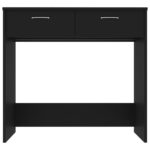 vidaXL Písací stôl, čierny 80x40x75 cm, kompozitné drevo – Obrázok 4