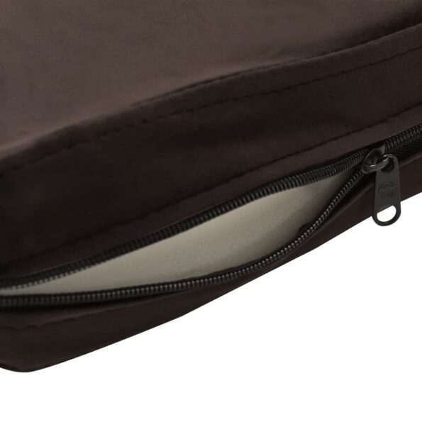 vidaXL Pohovka pre psa, hnedá 81x43x31 cm, plyš a umelá koža – Obrázok 7