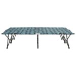 vidaXL Skladacie ležadlo pre dve osoby potlač listov oceľové – Obrázok 2