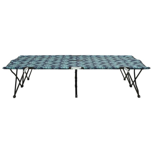 vidaXL Skladacie ležadlo pre dve osoby potlač listov oceľové – Obrázok 2