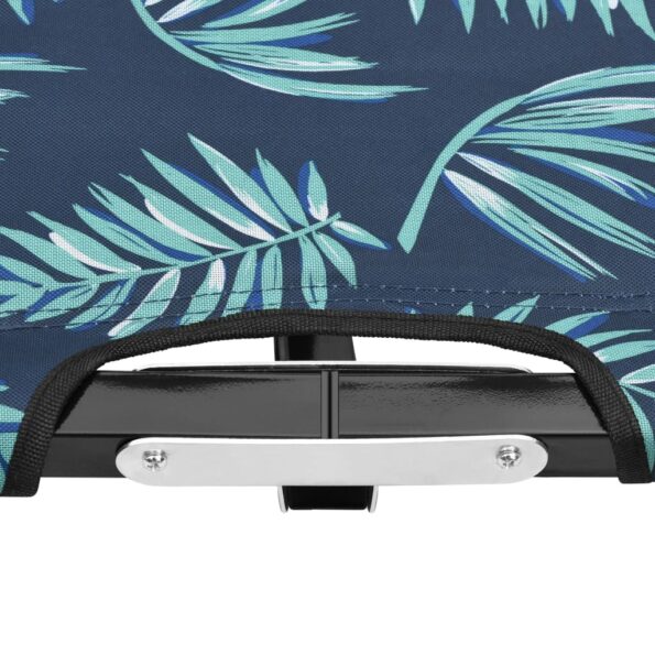 vidaXL Skladacie ležadlo pre dve osoby potlač listov oceľové – Obrázok 4