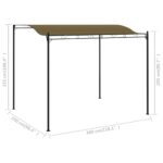 vidaXL Tieniaca plachta 3x2,4 m, sivohnedá 180 g/m² – Obrázok 6