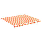 vidaXL Náhradná látka na markízu žlto-oranžová 4x3,5 m – Obrázok 2