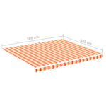 vidaXL Náhradná látka na markízu žlto-oranžová 4x3,5 m – Obrázok 6