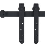 vidaXL Mini kovanie na posuvné dvere skrinky, uhlíková oceľ 152 cm – Obrázok 4