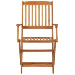 vidaXL 3-dielna skladacia záhradná jedálenská súprava masívne akáciové drevo – Obrázok 10