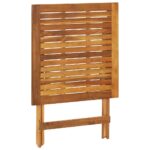 vidaXL 3-dielna skladacia záhradná jedálenská súprava masívne akáciové drevo – Obrázok 5