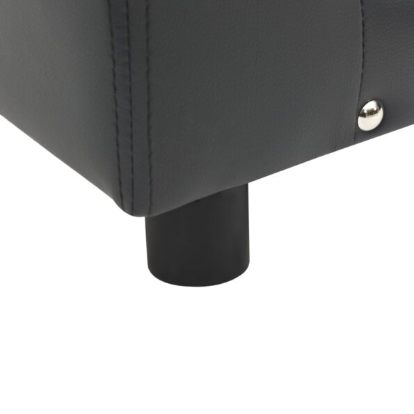 vidaXL Pohovka pre psa, tmavosivá 81x43x31 cm, plyš a umelá koža – Obrázok 5