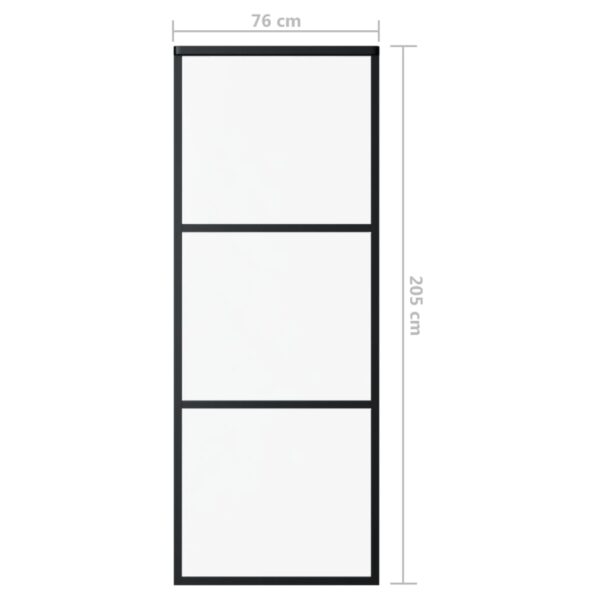 vidaXL Posuvné dvere s kovaním ESG sklo a hliník 76x205 cm – Obrázok 9