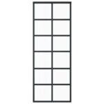vidaXL Posuvné dvere s kovaním ESG sklo a hliník 76x205 cm – Obrázok 4