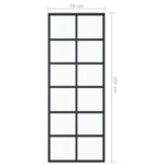 vidaXL Posuvné dvere s kovaním ESG sklo a hliník 76x205 cm – Obrázok 9