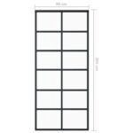 vidaXL Posuvné dvere s kovaním ESG sklo a hliník 90x205 cm – Obrázok 9