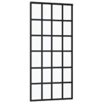 vidaXL Posuvné dvere s kovaním ESG sklo a hliník 90x205 cm – Obrázok 3