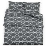 vidaXL Súprava obliečok na paplón sivá 200x220 cm bavlna – Obrázok 2