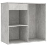 vidaXL Toaletný stolík s LED a skrinkou betónový sivý spracované drevo – Obrázok 6