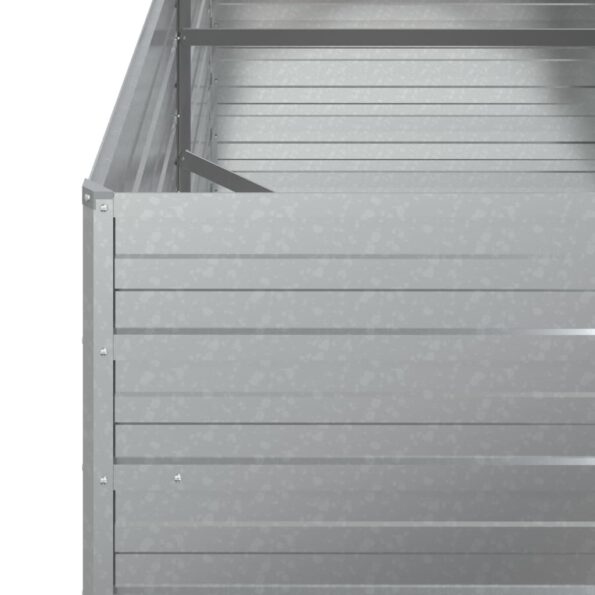 vidaXL Vyvýšený záhradný záhon 160x80x77cm pozinkovaná oceľ strieborný – Obrázok 7