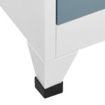 vidaXL Uzamykacia skriňa bledosivá a tmavosivá 90x45x180 cm oceľová – Obrázok 8