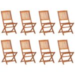 vidaXL 9-dielna záhradná jedálenská súprava, akáciový masív – Obrázok 3