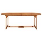 vidaXL 9-dielna záhradná jedálenská súprava, akáciový masív – Obrázok 7