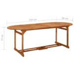 vidaXL 11-dielna záhradná jedálenská súprava 220x90x75 cm akácia – Obrázok 12
